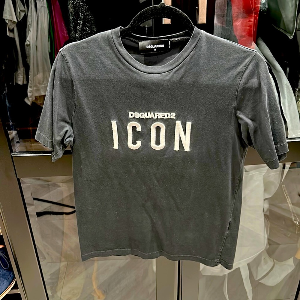 DSQUARED WOMEN T SHIRT BLACK SIZE MEDIUM